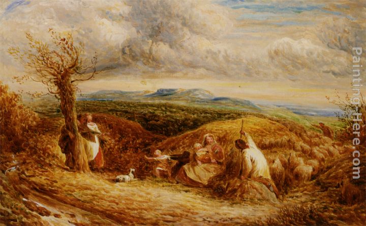 Haymakers painting - John Linnell Haymakers art painting